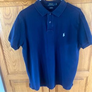 Polo by Ralph Lauren Men's Navy Blue Polo Shirt w/ White Polo Pony